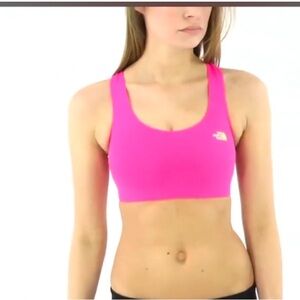 Hot pink sports bra worn only 3 times but peeling on the inside label